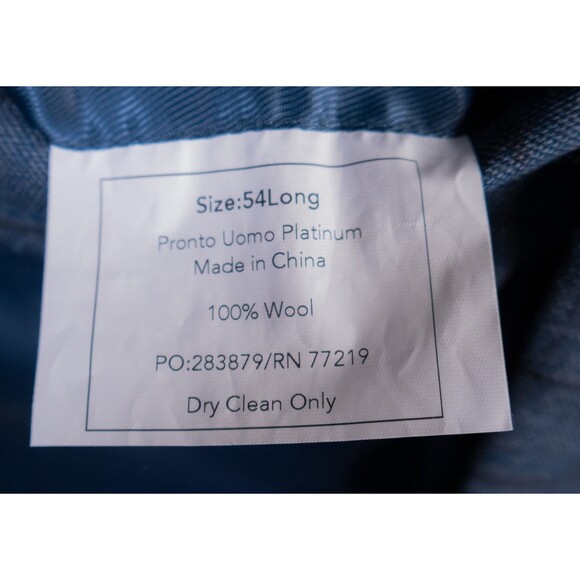 PRONTO UOMO Men Blazer 54L/S WOOL Blue Sport Coat Two Button Casual Jacket Plaid - Picture 11 of 13